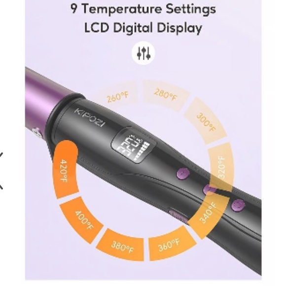 KIPOZI Pro Conical Curling Wand, 3/4-1 1 - Picture 3 of 3